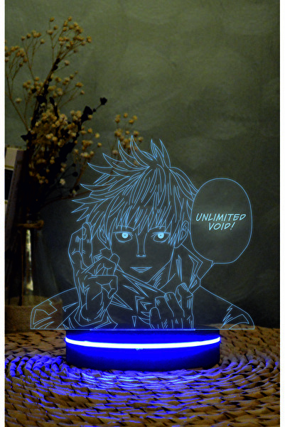 Yubi Design Satoru Gojo - Jujutsu Kaisen - 3 boyutlu led lamba 16 renk dekoratif anime gece lambası 3D