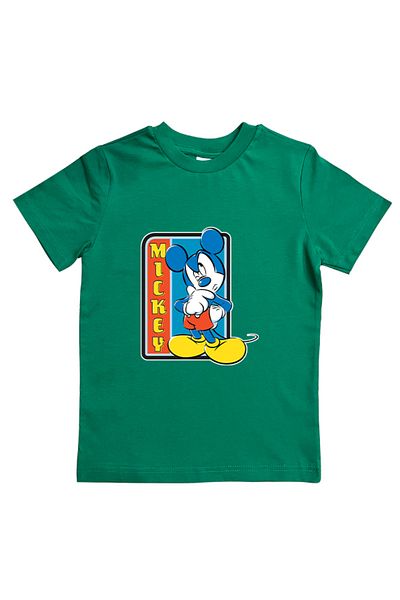 Mickey Mouse تي شيرت صيفي للأطفال - مطبوع، قطن ممشط