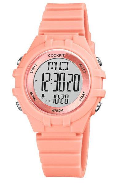 Cockpit Ck-3716pk Digital Silicone Cord Pink Children's Wristwatch