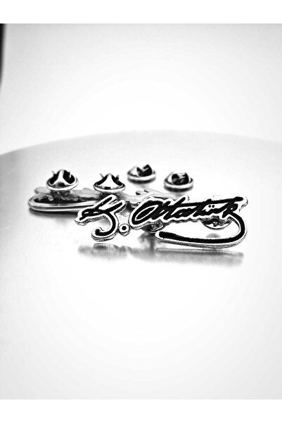 YÖRÜK TASARIM Atatürk Rozeti 5cm Çift Pinli