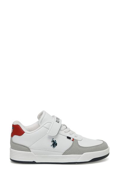 U.S. Polo Assn. حذاء رياضي للأولاد باللون الأبيض من CLINE JR 4FX