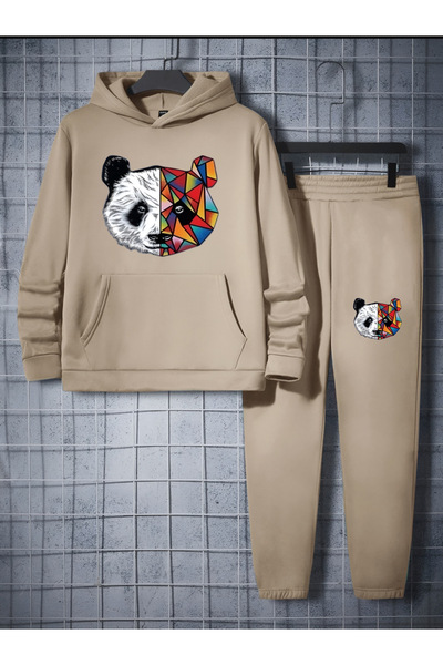 Serays moda Σετ φόρμας με κουκούλα για κορίτσι/αγόρι με στάμπα Panda