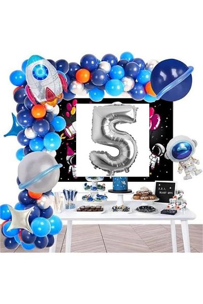 Toptan Bulurum Astronaut Rocket Space Theme Birthday Party Ornament