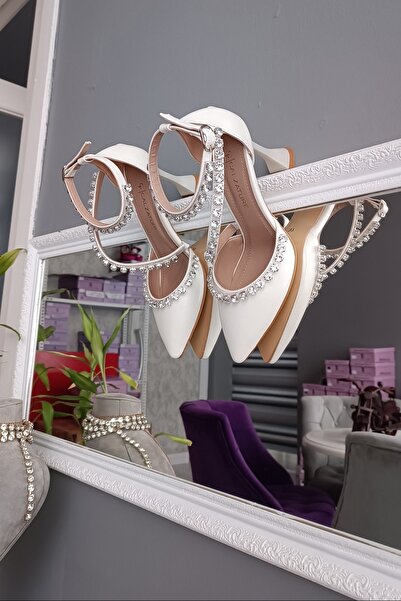 LA CALZATURE Piele sidef 9cm Trei rânduri Accesorii din piatră de apă Rochie ...