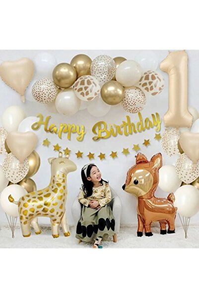 Bkmc GIANT GAZELLE FOIL AGE FOLIE SET PETITA DE ZI DE NAȘTERE SET BANĂ DE DECOR