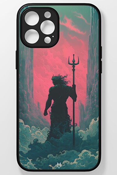 Mythos Yunan Mitolojisi Kırılmaz (Temperli) Cam Sert Plastik iPhone 14 Pro Max Telefon Kılıfı