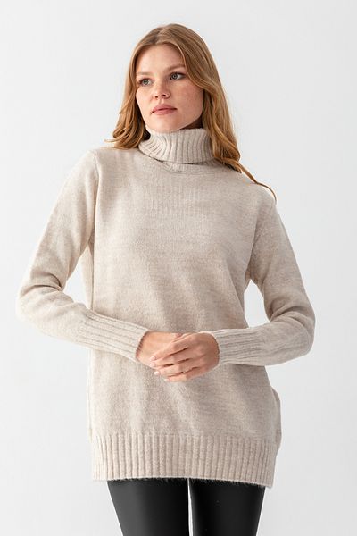 AJOUR TRİKO OVERSIZE FISHER COLLAR SWEATER