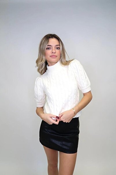 youknitwear you Mercer Y. Pulover cu gât tricotat