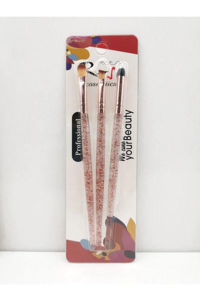 Roesıa Rose Cosmetics Rose 3'lü Far & Karıştırma Fırça Seti