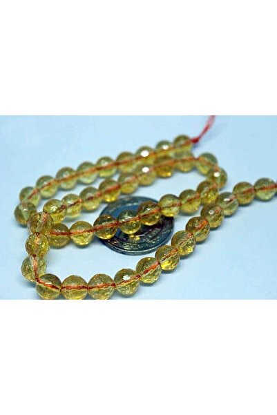 Yasamtohumu Piatra Citrină Tăiată Facet 8mm/3buc