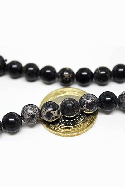 Yasamtohumu Piatra Varicite Neagra 8mm/4 Buc