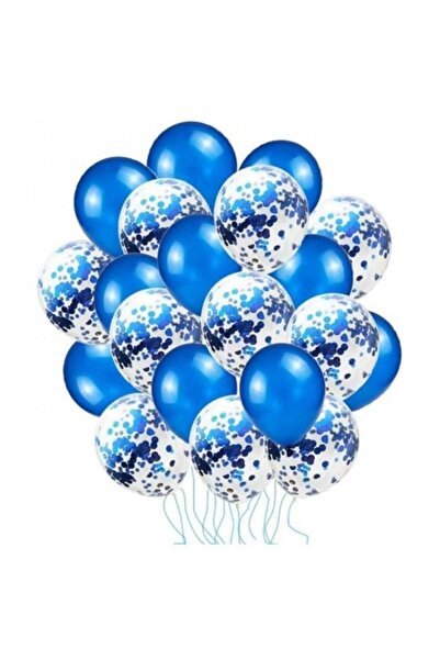 Parti Furyası بالون ترتر باللون الأزرق الداكن - 20 حفلة عديمة اللون