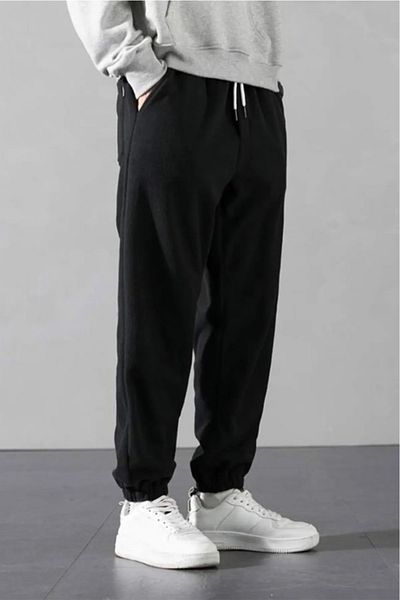 belean Ανδρικό Μαύρο Ψυχρό Ανθεκτικό Oversize Loose Cut Fleece