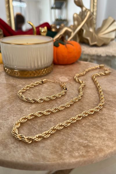Trendy Butik Auger Model Necklace Bracelet Set