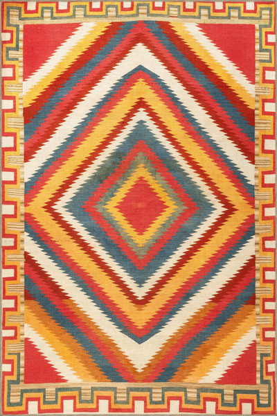 Rugs Modern Halı Multicolored Geometric Patterned Vintage Decorative Carpet 3401