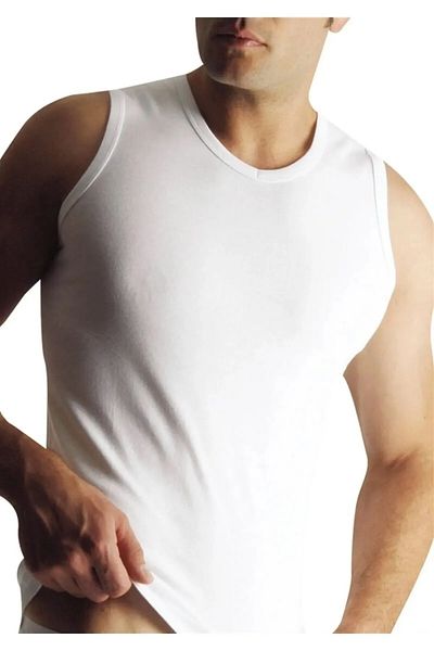YILDIZ Yıldız Men's Super Thin V-Neck 0 Sleeve Summer Undershirt 4 Pieces