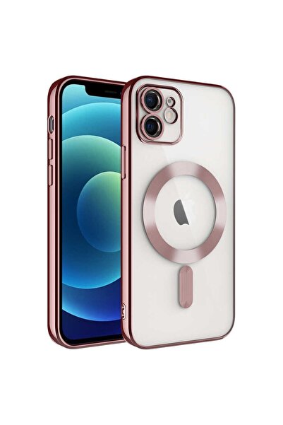 Rivor Apple iPhone 12 Uyumlu Kılıf Kamera Korumalı Magsafe Wireless Şarj Şeff...