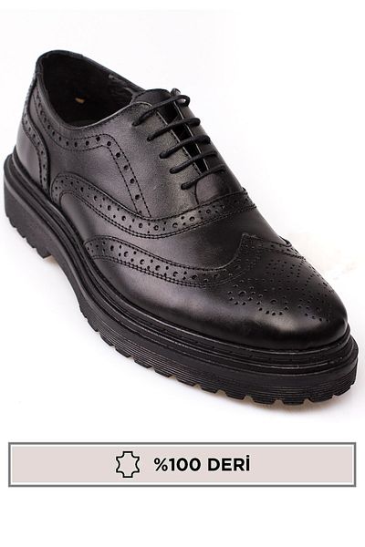 maximoda Pravá kůže, vzor Oxford, šité, vysoká podešev, pánské kožené boty