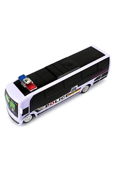 Shem Police Bus 3D with Sound and Light 26 cm