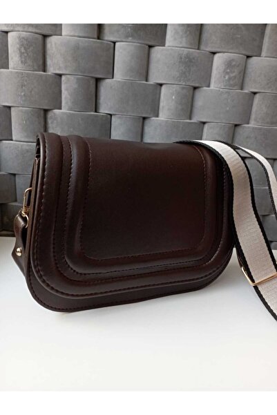 kartepe giyim Şık Kanvas Acı Kahve Rengi Omuz Çantası