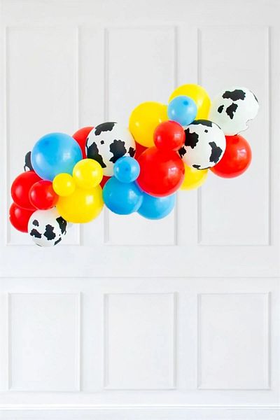 party mix Farm Concept Balloon Chain Cow Pattern Balloon Set 50 Pieces Safari Birthday