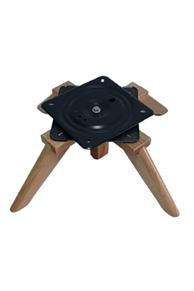 KamusalMarket Ahşap Berjer Ayağı Döner