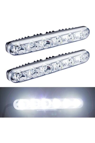TEKNOCLUB Oto Gündüz Led Lamba Beyaz Renk Sis Farı Metal Kasa 18 Watt