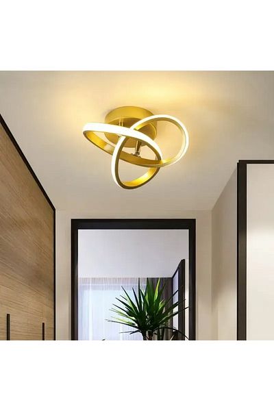 burenze الحديثة Plafonier غرفة المعيشة المطبخ غرفة المعيشة الثريا Boomerang Led الثريا العتيقة الذهب ضوء النهار 4000k