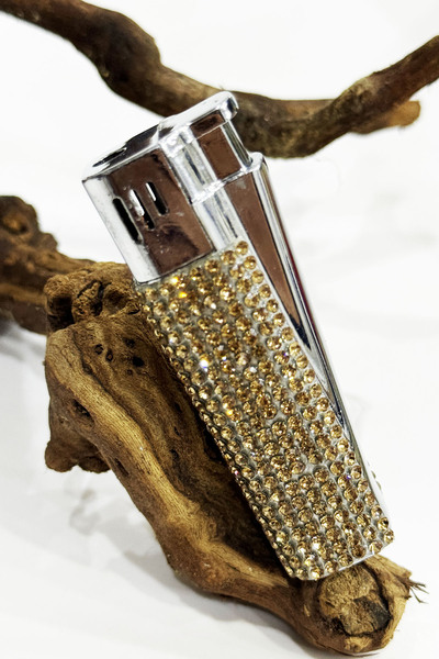 tusah Taşlı Metal Çakmak Kutusuz