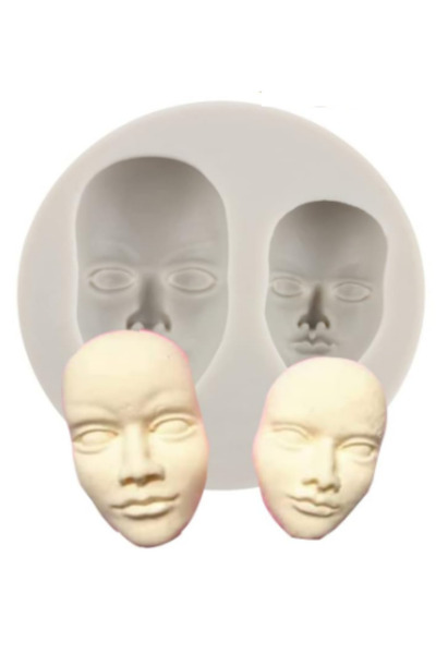 adarya Yüz Silikon Kalıp İnsan Yüzü Fondan Kalıp Kek Dekorasyon Çikolata Şeke...
