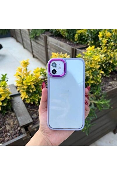 Rivor Apple iPhone 11 Uyumlu Kılıf Kamera Çıkıntılı Arkası Şeffaf Köşeleri Pa...