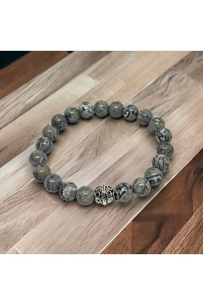 eHediyecim Virgo Success Stone - Jasper Natural Stone Bracelets