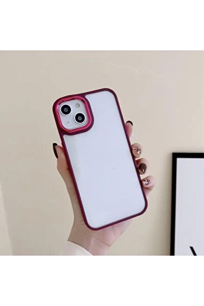 Rivor Apple iPhone 13 Uyumlu Kılıf Kamera Çıkıntılı Arkası Şeffaf Köşeleri Pa...