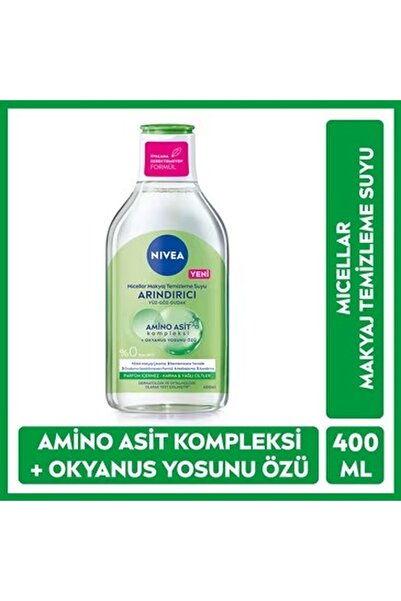 NIVEA Micellar Makyaj Temizleme Suyu Arındırıcı 400 ml Yüz Göz ve Dudak için
