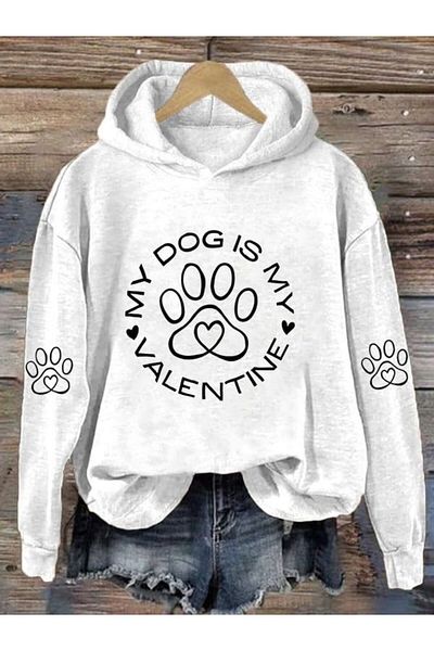 Khione Hanorac oversize cu glugă, unisex, cu imprimeu My Dog