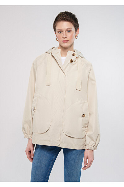 Mavi Μπεζ μπουφάν με κουκούλα Oversize / Φαρδιά κοπή1110014-70182