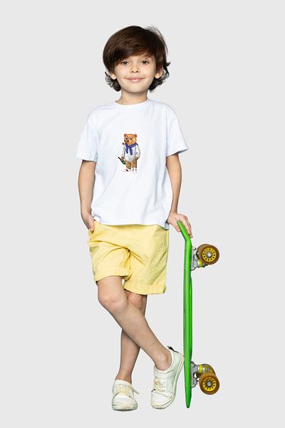 herotasarım Tricou pentru copii Teddy Bear cu maneca scurta - bll4490