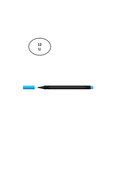 Gıpta 0.4 Mm Triangle Light Blue Fineliner Pen - Paper Box of 12