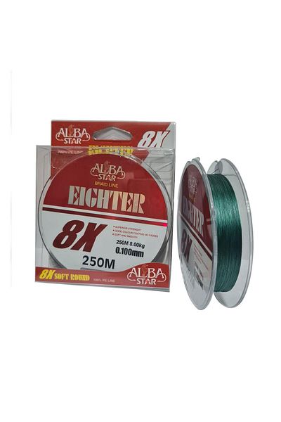 Albastar Eighter 8x 250m Green String Line 0.14mm / 16.6kg