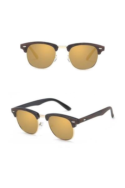 Profisher نظارة شمسية للجنسين UV 400، عدسة بولي كربونات ميركوري، إطار أصفر من...