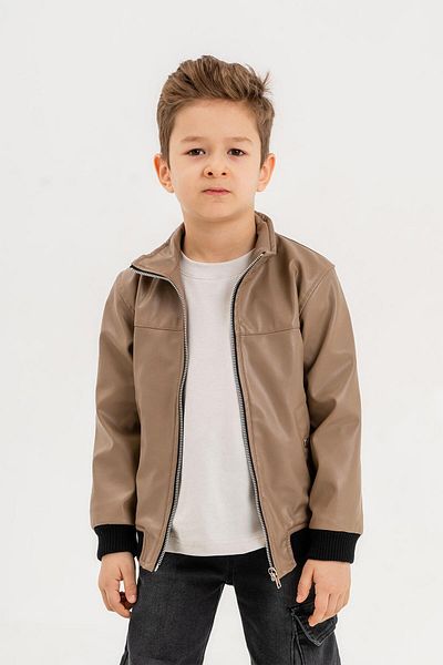 Gold Class Kidswear Кожено яке за момче с цип