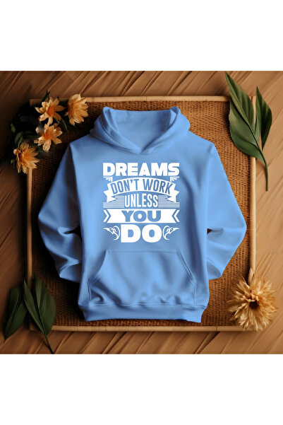 Dreams Baskılı Oversize Hoodie