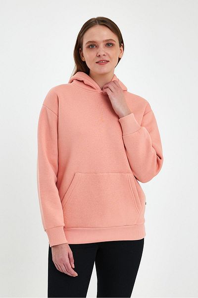 FİHA /5019-UNISEX 3-SPIN HOODED SWEAT - APRICOT CRUSH