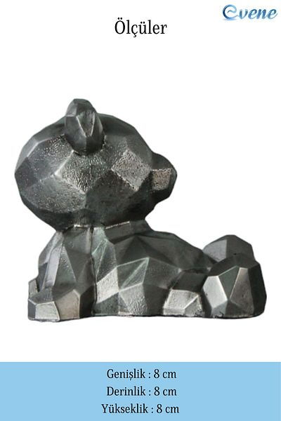 Evene Silver Antique Door Stopper - Decorative Holder Stopper, 2 Pieces Model 7