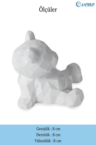 Evene White Decorative Door Stopper - Holder and Stopper 2 Pieces Model 7