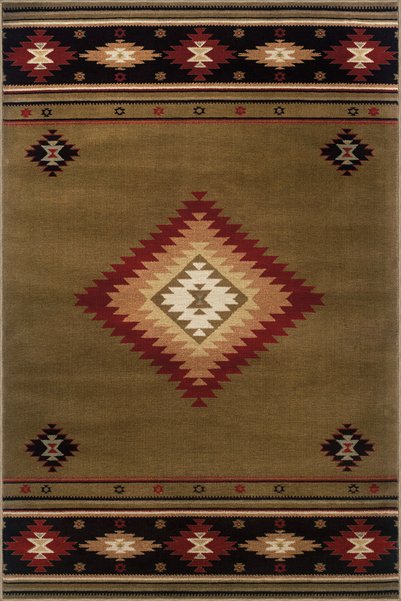 Rugs Modern Halı سجادة زخرفية عتيقة بتصميم خوص بني مع نمط هندسي 3407