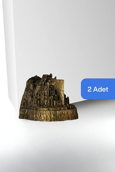 Evene Gold Tumbled Color Decorative Door Stopper - Holder and Stopper 2-Piece Model 8