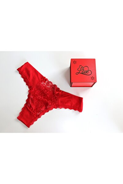 succy Mini Love Kutuda Kırmızı Tanga