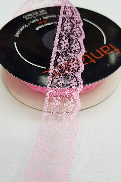 Hobigram Pink Lace Ribbon 2.5 cm – Special Design, Accessory, Quality Production, Eye-Catching Style