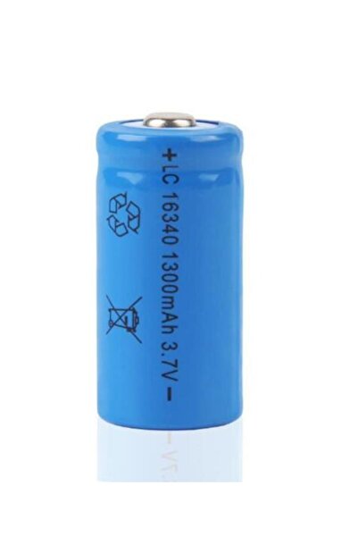 Profisher 16340 CR123A 1300mAh 3.7V Li-on Şarjlı Pil 500-800 Cycle